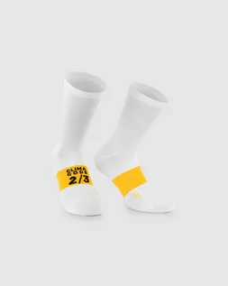 Skarpetki kolarskie - ASSOS Skarpetki rowerowe SPRING FALL SOCKS EVO white series - grafika 1