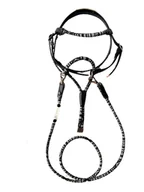 Maskotki i pluszaki - Ogłowie dla Hobby Horse A3-A4 - typ bosal w kolorze czarnym z wodzami - miniaturka - grafika 1