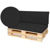 Poduszki ogrodowe - Zestaw Poduszek Na Meble Z Palet Palety Czarny - miniaturka - grafika 1