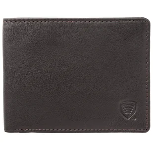 Cienki portfel męski skórzany typu SLIM (Ciemny Brąz) - Portfele - miniaturka - grafika 1