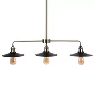 Lampy sufitowe - Beliani Lampa wisząca Lampa wisząca 3-punktowa metalowa czarna MONTONE - miniaturka - grafika 1