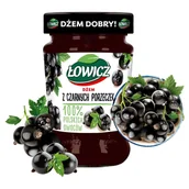 Syropy i koncentraty owocowe - Łowicz Dżem z czarnych porzeczek niskosłodzony 280 g - miniaturka - grafika 1