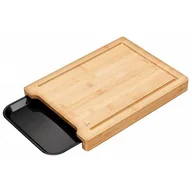 Deski do krojenia - Smile Bambusowa deska do krojenia z tacką 36x27.5 SDB-5 - miniaturka - grafika 1