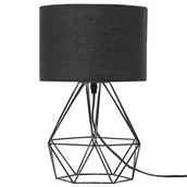 Lampy stojące - Beliani Lampa stołowa czarna TETON - miniaturka - grafika 1
