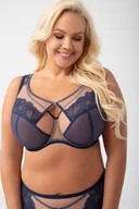 Biustonosze - K758/1 biustonosz miękki na drutach granatowy SAANVI - Tono - miniaturka - grafika 1