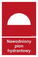 Systemy ekspozycyjne i znaki informacyjne - BB019 NAWODNIONY PION HYDRANTOWY, TS - PŁYTA TD FOTOLUMINESCENCYJNA; (250X370MM) - miniaturka - grafika 1