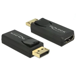 Delock Adapter DisplayPort 1.2->HDMI aktywny 4K Czarny (65573) - Kable komputerowe i do monitorów - miniaturka - grafika 1