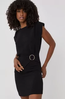 Sukienki - Morgan sukienka kolor czarny mini prosta - grafika 1