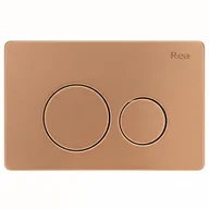 Stelaże i zestawy podtynkowe do WC - Rea Przycisk typu I do stelaża podtynkowego WC K011A-Q Miedź Szczotkowana - miniaturka - grafika 1