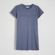 Piżamy damskie - Reserved - Bawełniana koszula nocna - Niebieski - miniaturka - grafika 1