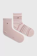 Skarpetki damskie - Tommy Hilfiger skarpetki 2-pack damskie kolor różowy - miniaturka - grafika 1