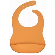 Śliniaki i fartuszki - Myroys, Silikonowy Śliniaczek Z Kieszonką, Brązowy - miniaturka - grafika 1