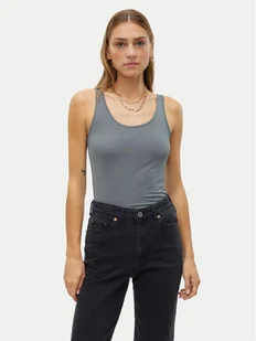 Vero Moda Top Maxi 10185110 Szary Regular Fit - Koszulki i topy damskie - miniaturka - grafika 1