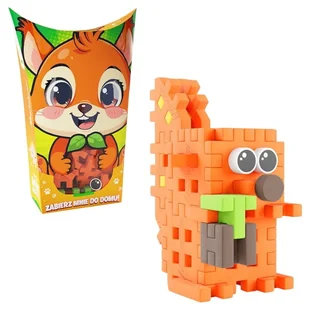 Marioinex Klocki Mini Waffle Małe Zwierzęta Konstrukcyjne Kieszonkowe Pocket Pets Wiewiórka 34 El. 3+ - Klocki - miniaturka - grafika 1