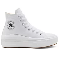 Trampki damskie - Buty Converse Chuck Taylor All Star Move 568498C - białe - miniaturka - grafika 1