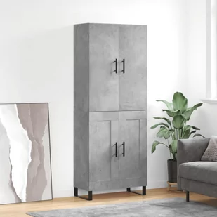 vidaXL Witrynka, szarość betonu 69,5x34x180 cm materiał drewnopochodny - Witryny vidaXL Witrynka, szarość betonu 69,5x34x180 cm materiał drewnopochodny - Witryny - miniaturka - grafika 1