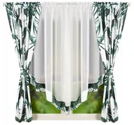 Firany - FIRANA GOTOWA WOAL 160x400 ZASŁONA KOLOROWA KWIATY NA POJEDYNCZY KARNISZ - miniaturka - grafika 1