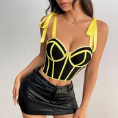 Gorsety - Gorset podkreślający biust - Czarny S - miniaturka - grafika 1