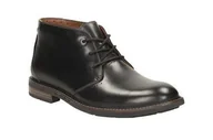 Półbuty męskie - Unelott Mid [black leather] - rozmiar 40 - miniaturka - grafika 1
