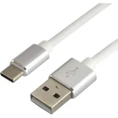 Kable USB - everActive Kabel przewód silikonowy USB USB-C Typ-C everActive CBS-1CW 100cm z obsługą szybkiego ładowania do 3A biały CBS-1CW - miniaturka - grafika 1