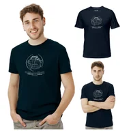 Koszulki męskie - Koszulka męska BAWEŁNA TURECKA granatowa z nadrukiem, T-shirt Captain Mike XXL - miniaturka - grafika 1