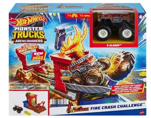 Hot Wheels Monster Trucks Ognista demolka Hnb90 - model lub pojazd - Tory, garaże, parkingi - miniaturka - grafika 1