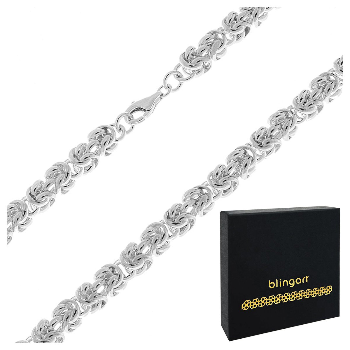 Srebrny łańcuszek splot królewski srebro 925