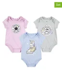 Body dla niemowląt - Converse Body (3 szt.) w kolorze jasnoróżowym, błękitnym i szarym - miniaturka - grafika 1