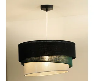 Duolla - Żyrandol na lince TRIO 1xE27/15W/230V śr. 45 cm czarny/zielony/biały - Lampy sufitowe - miniaturka - grafika 1