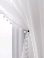 Firany - Firany gotowe boho z pomponami panel sztora 130/240cm - miniaturka - grafika 1