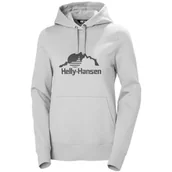 Bluzy damskie - Helly Hansen Damska bluza z kapturem W Nord z grafiką, 952 szary melanż, XS - miniaturka - grafika 1