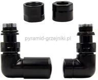 Zawory i kraniki - Varioterm Zawór regulacyjny Vision ze złączką PEX/CU - czarny mat miedziana - CU 15 mm lewy VIR24L(CU) - miniaturka - grafika 1