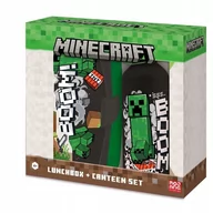 Bidony dla dzieci - bidon aluminiowy 500ml + śniadaniówka w pudełku MINECRAFT - miniaturka - grafika 1