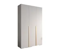 Szafy - Szafa ubraniowa garderoba z półkami INOVA 1 1,5SZ biały+złoty - miniaturka - grafika 1