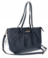 Torebki damskie - Torebka Damska Shopperka Pojemna Modna Torba Listonoszka 14088 Granatowa - miniaturka - grafika 1