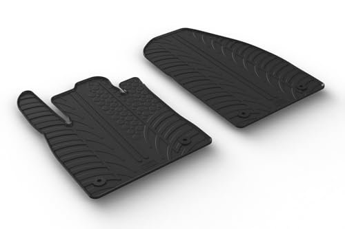 Gumowe dywaniki kompatybilne z Ford Transit Courier (Cargo) 2023- (profil T 2-częściowy + klipsy montażowe)