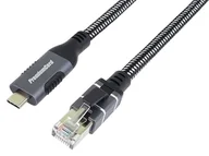 Kable USB - Kabel Ethernet PremiumCord USB-C do LAN RJ45 10/100/1000, 3m - miniaturka - grafika 1