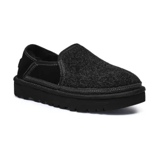 UGG Skórzane mule HAYDEN z dodatkiem wełny - Kapcie męskie - miniaturka - grafika 1