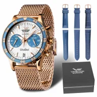 Zegarki damskie - Zegarek damski Vostok Europe Undine z bransoletką złoty VK64-515B527B - miniaturka - grafika 1