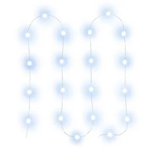 Fast LED świąteczny łańcuch 20×LED/2xAA 2,3m zimna biel - Oświetlenie świąteczne - miniaturka - grafika 1