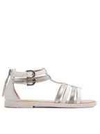Buty dla dziewczynek - Geox Sandały J Sandal Karly Girl J7235D 054AJ C1Z1N S Biały - miniaturka - grafika 1
