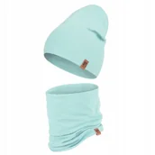 Czapki dla dzieci - Czapka Dziecięca Wiosenna Jesienna Komin Komplet Bawełna Dla Dzieci 48-56 - miniaturka - grafika 1