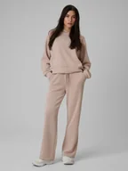 Spodnie sportowe damskie - 4F Spodnie dresowe z modalem damskie - beżowe XXL - miniaturka - grafika 1