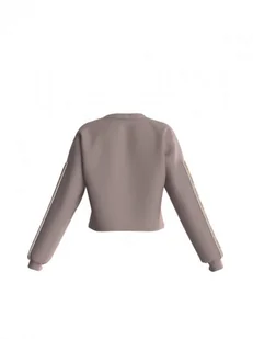 Damska bluza dresowa nierozpinana bez kaptura Guess Cymone - brązowa - GUESS - Koszulki sportowe damskie - miniaturka - grafika 1