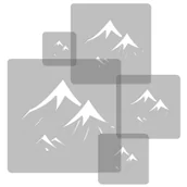 Szablony malarskie - Szablony Malarskie Wielokrotne 5 szt. // Góry Góra - miniaturka - grafika 1