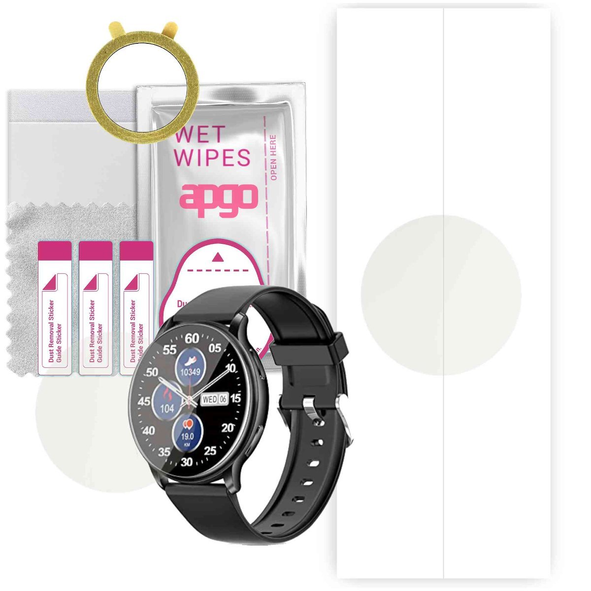 1x Folia hydrożelowa MATOWA do Szhelejiam Y33 - apgo Smartwatch Hydrogel MATTE Protection Ochrona na ekran smartwatcha