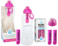 Butelki filtrujące - Butelka Filtrująca Dafi Soft 0,7L  + 4 Filtry Różowa - miniaturka - grafika 1