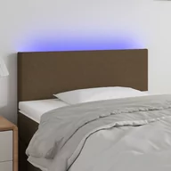 Inne meble do sypialni - Lumarko Zagłówek do łóżka z LED, ciemnobrązowy, 80x5x78/88 cm, tkanina - miniaturka - grafika 1