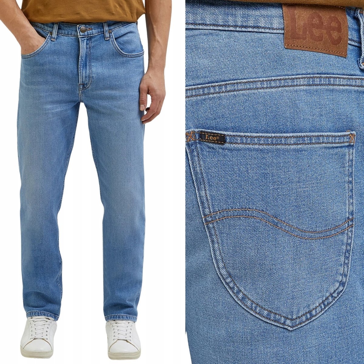 Lee BROOKLYN straight Freewheelin DżINS proste spodnie jeansowe W34 L34