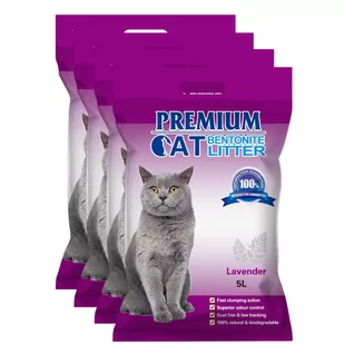 Premium Cat Żwirek Bentonitowy Zbrylający - Lawendowy dla kota 4x5L - Żwirek dla kotów - miniaturka - grafika 1